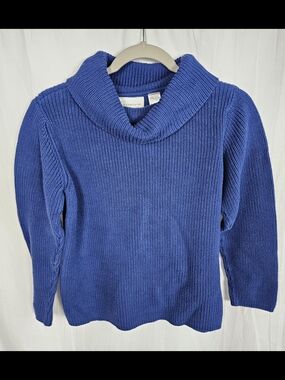 Liz Claiborne Cobalt Blue Cowl Neck Sweater